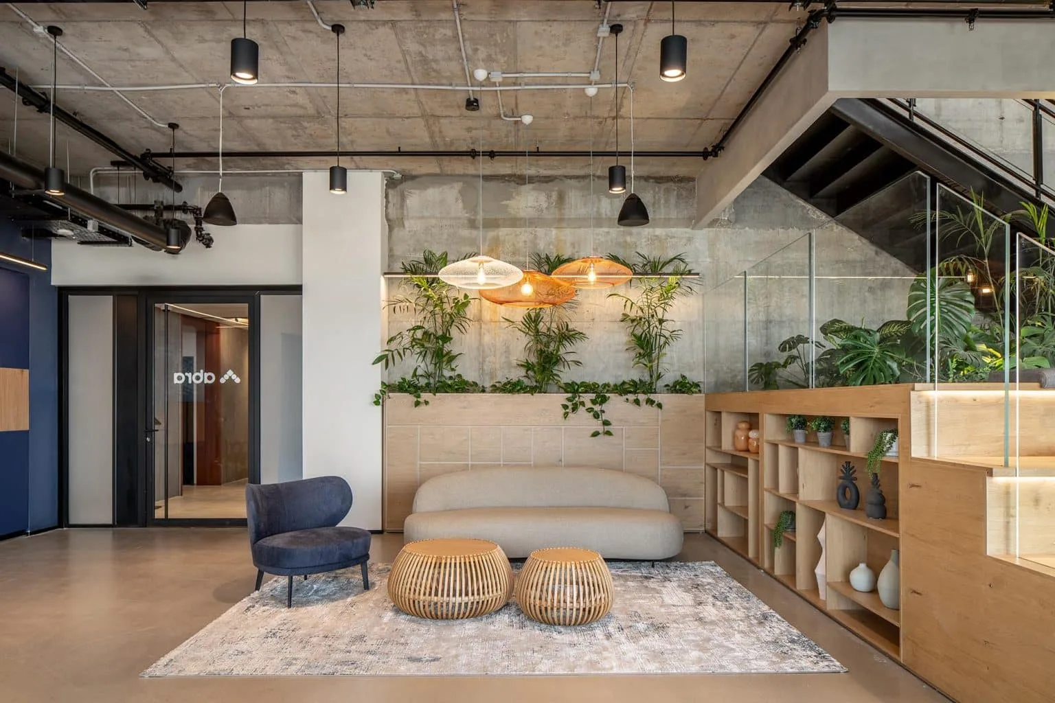 Informal seating area at Abra offices
