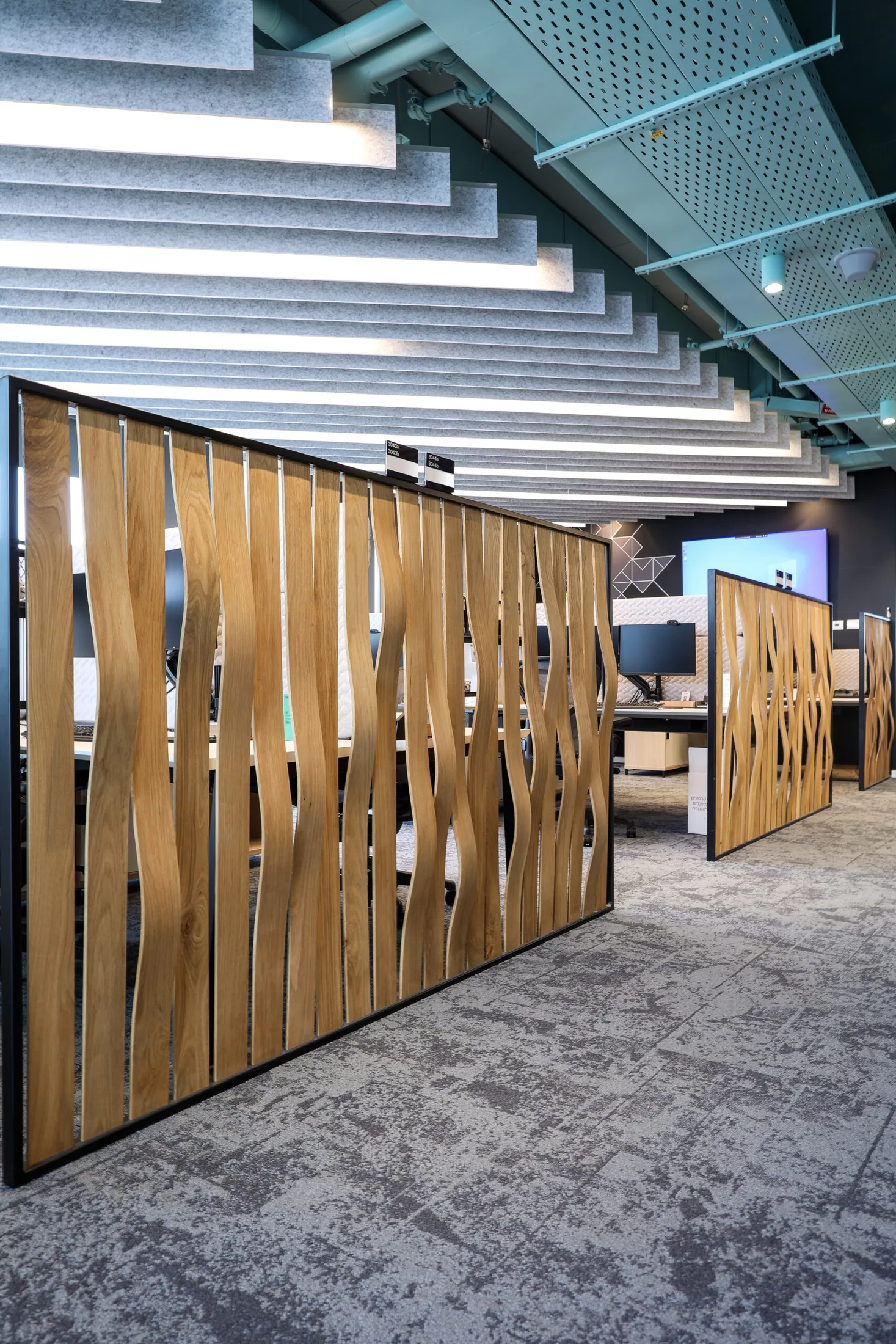Workstations and partitions at Align Technology offices
