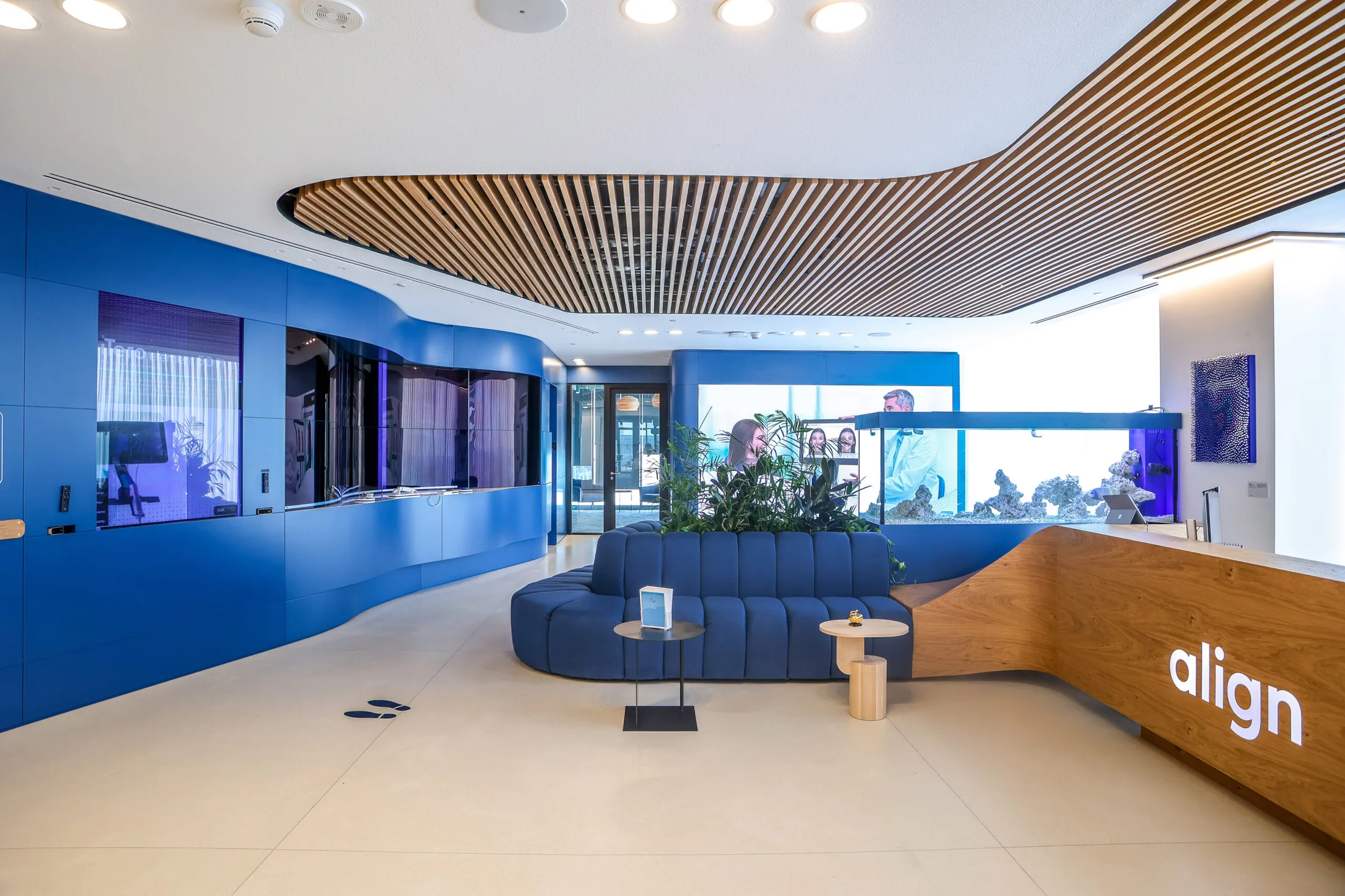 Reception area at Align Technology offices