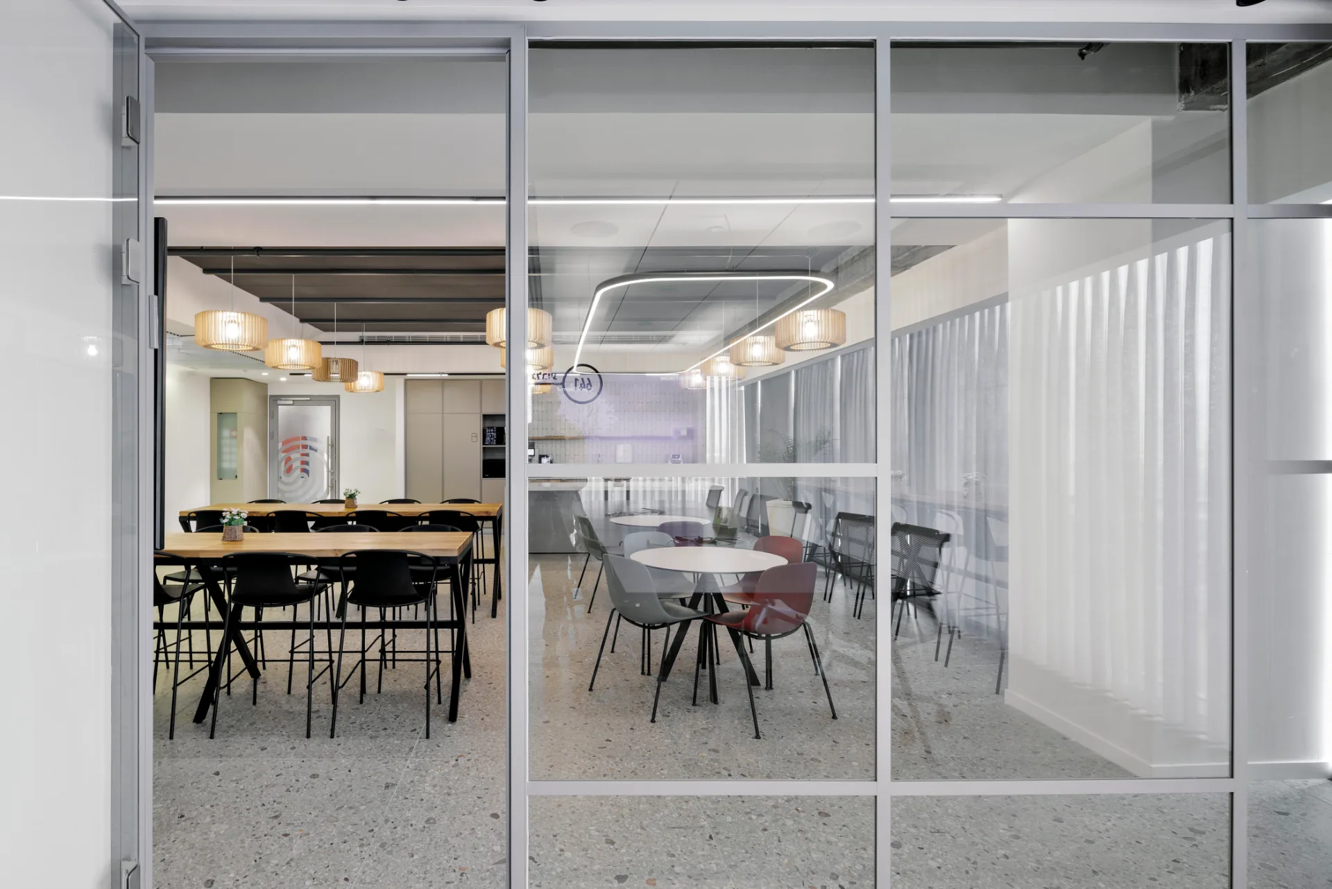 Glazed meeting rooms
