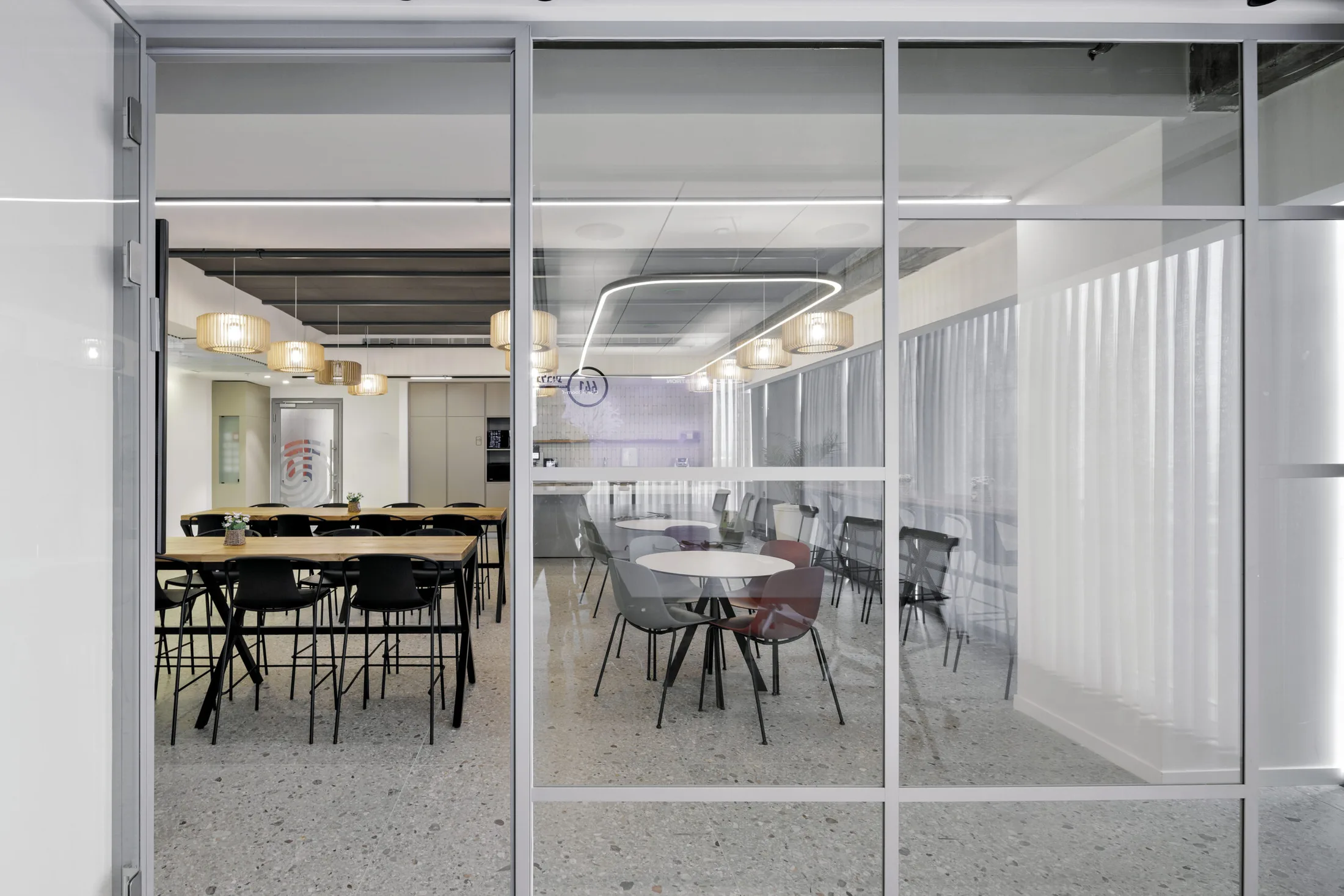 Meeting and dining area at IT company offices