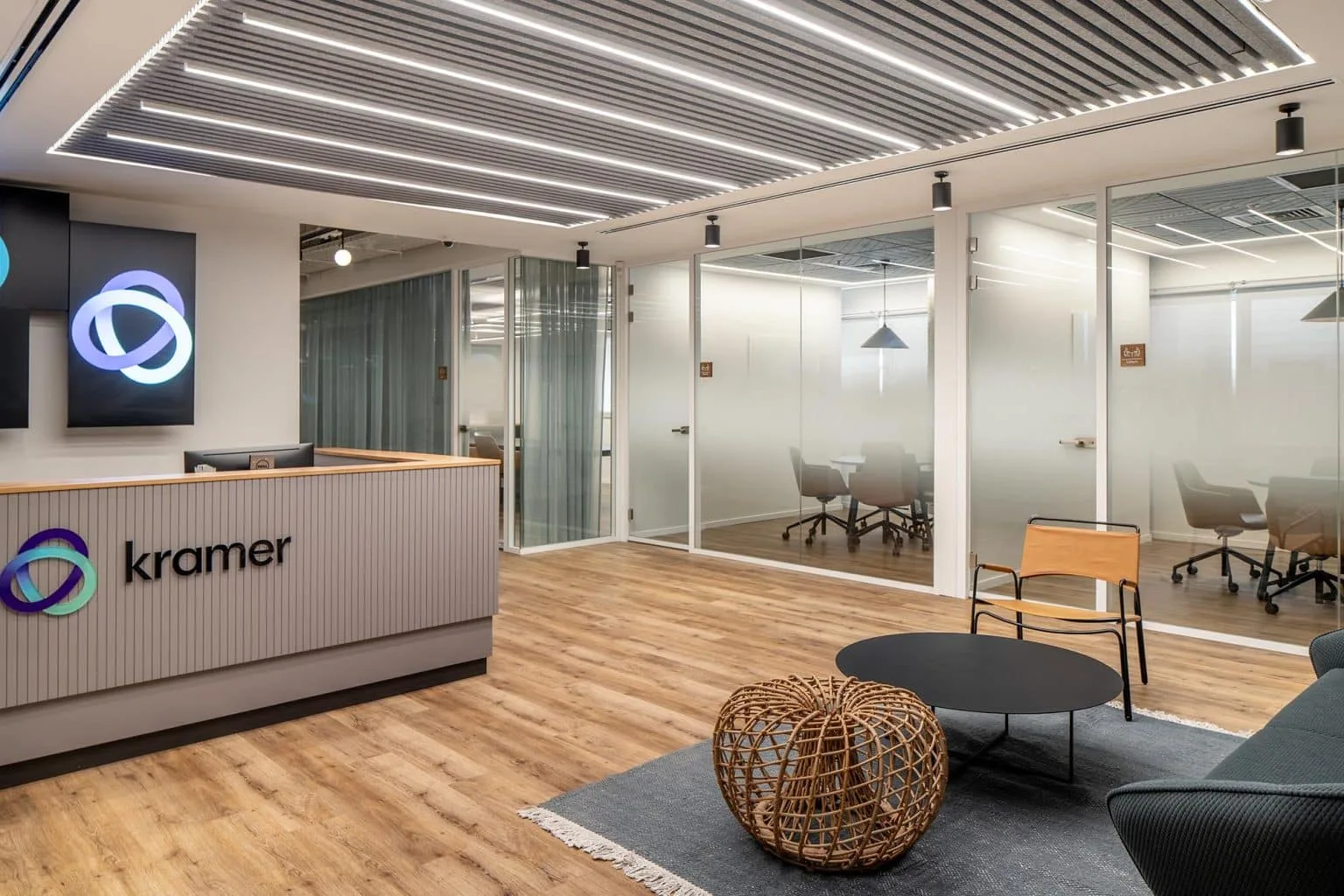 Reception and lounge area at Kramer offices