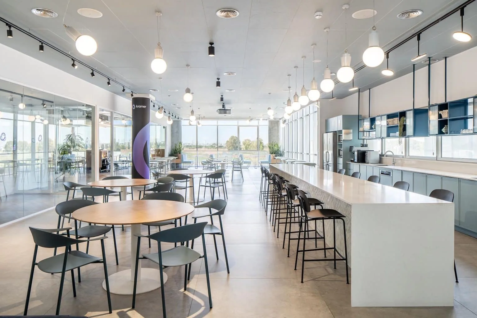 Dining and collaboration area at Kramer offices