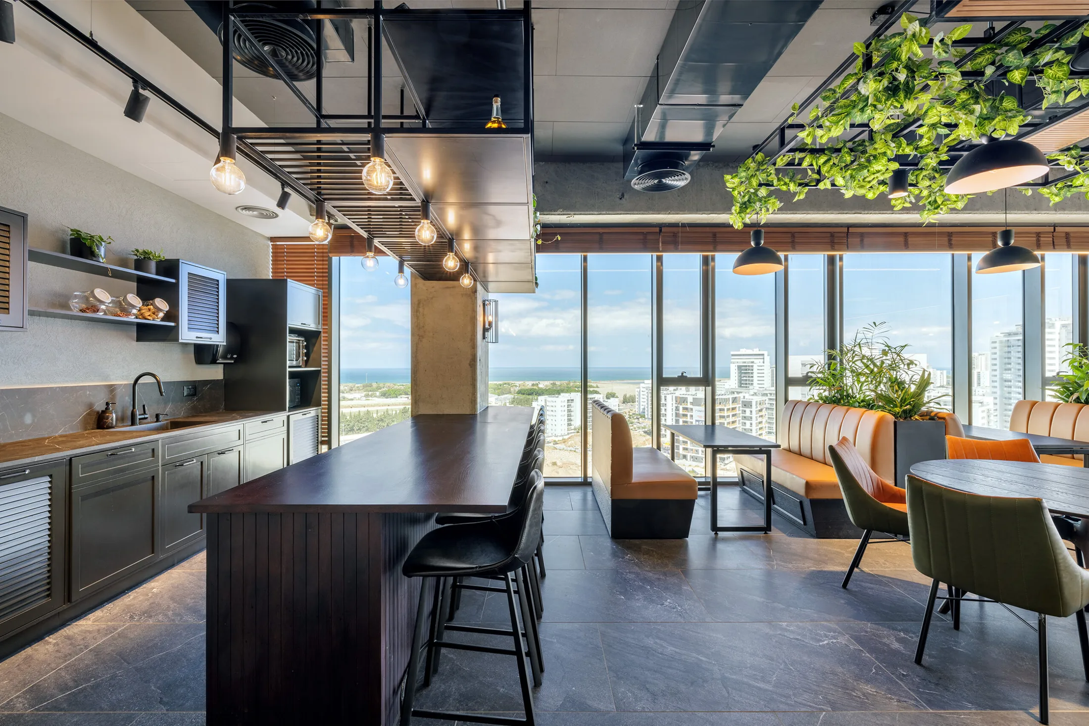 Kitchen and shared area at Maof offices