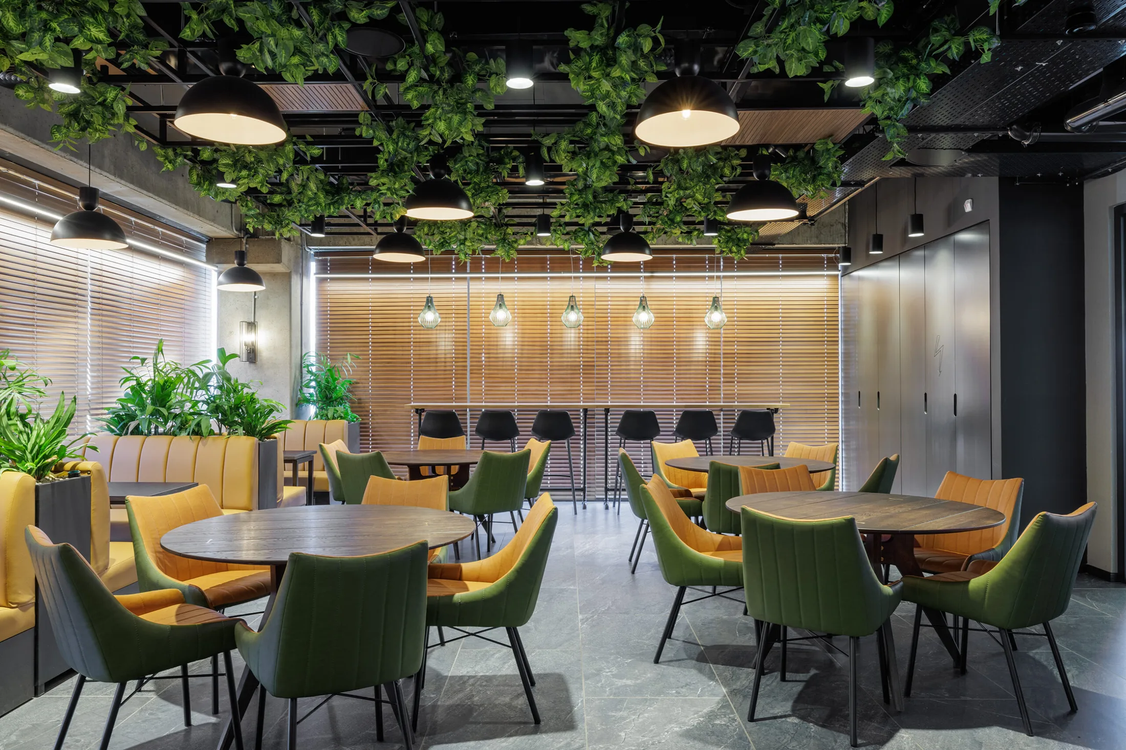 Shared space with greenery at Maof offices