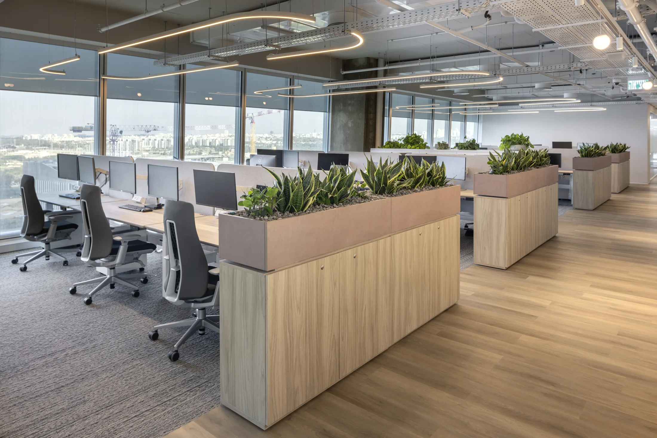 Workstations at Medtronic offices