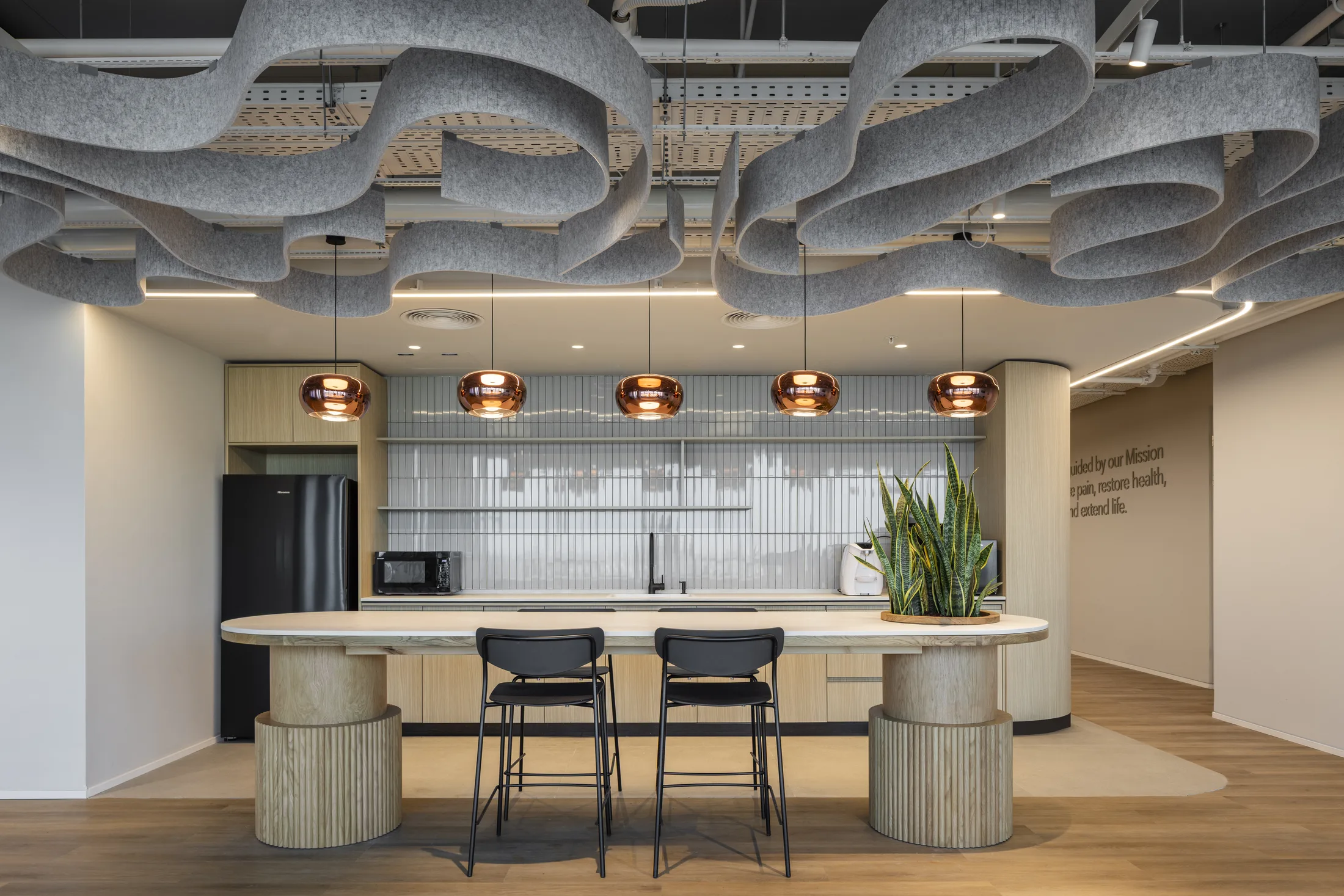 Kitchen and gathering area at Medtronic offices