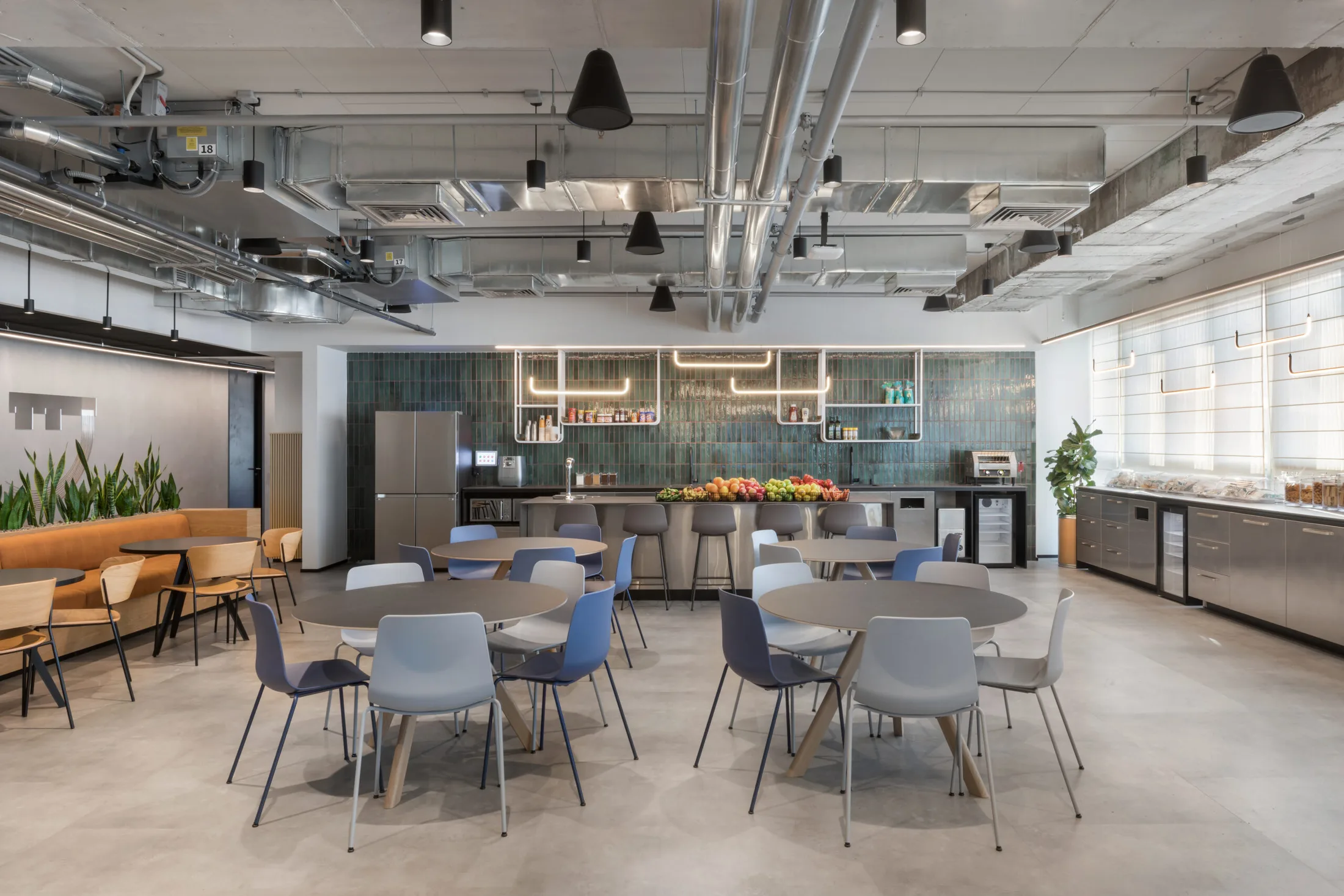 Dining and collaboration area at NICE offices