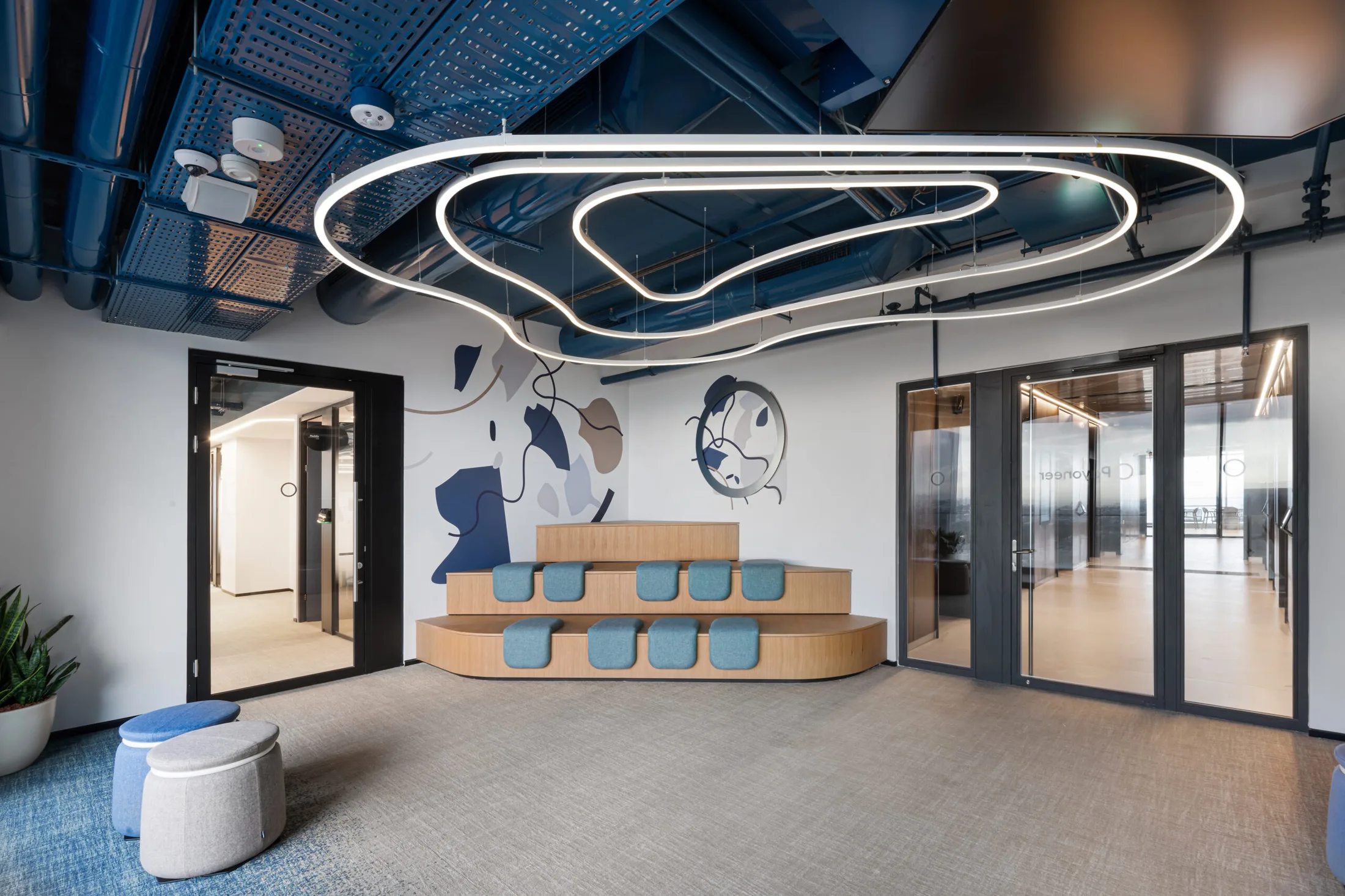 Decorative lighting in a shared area