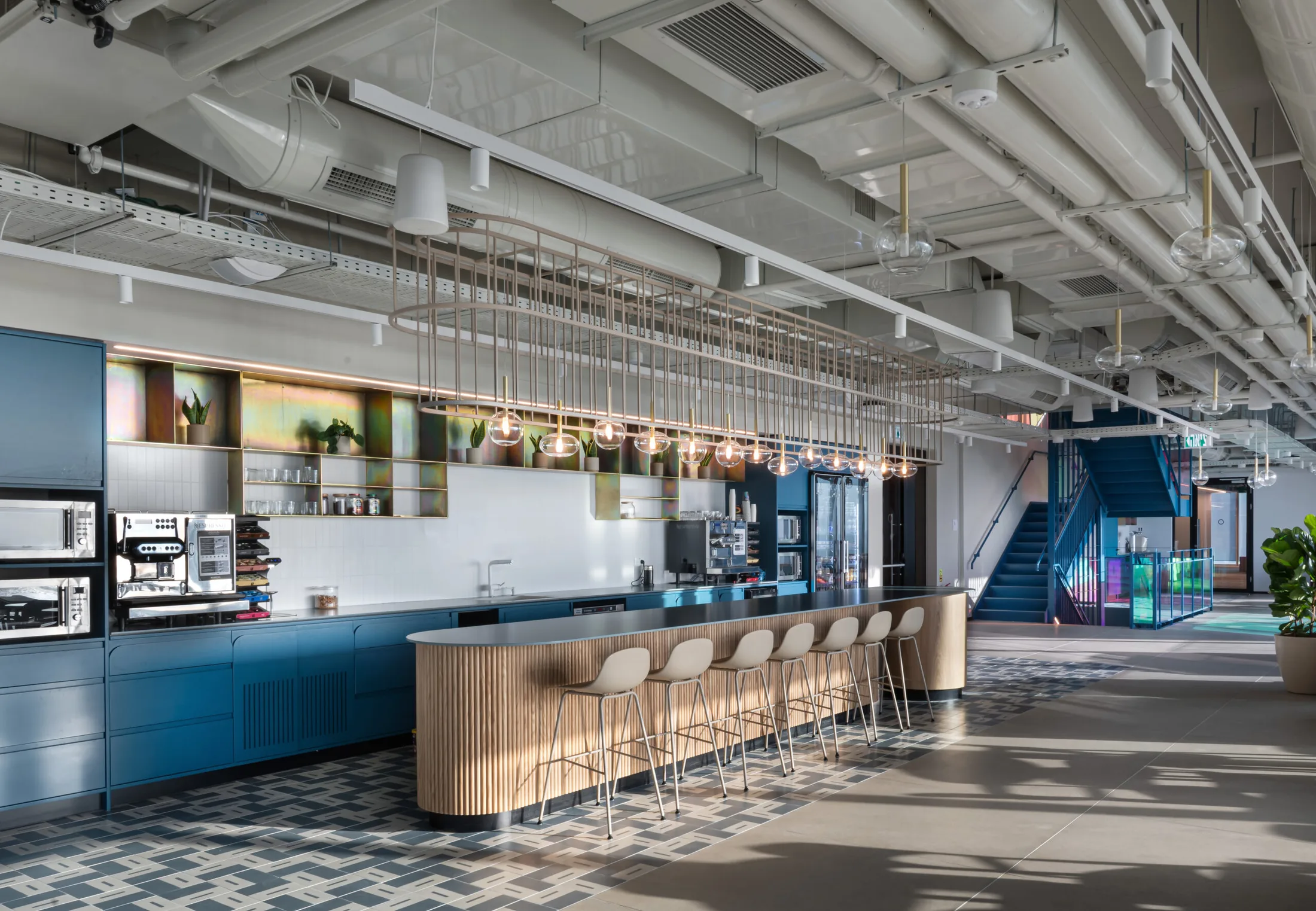 Kitchen and shared area at Payoneer offices