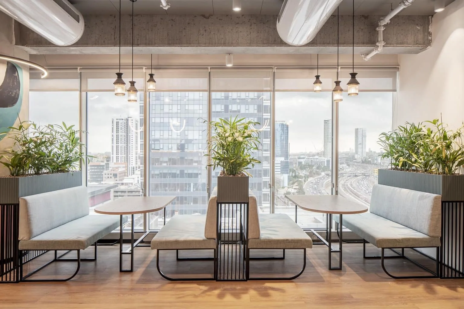 Seating booth at PayPal offices