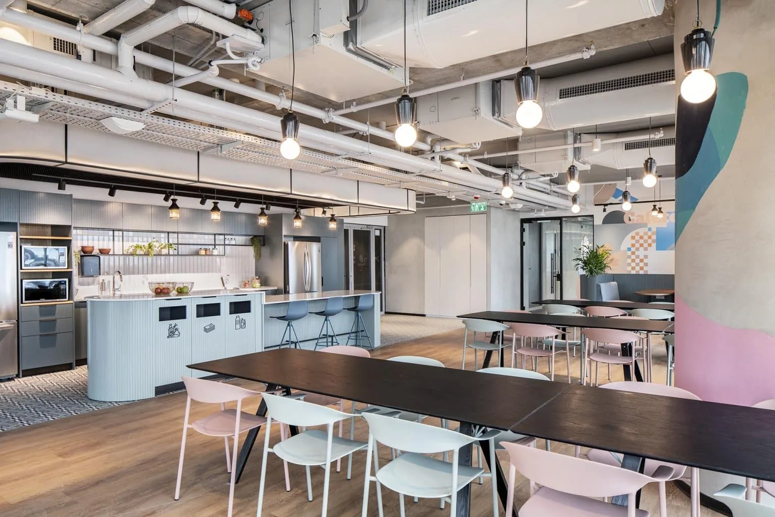 Dining area at PayPal offices