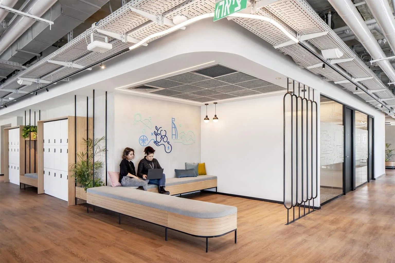 Seating and gathering area at PayPal offices