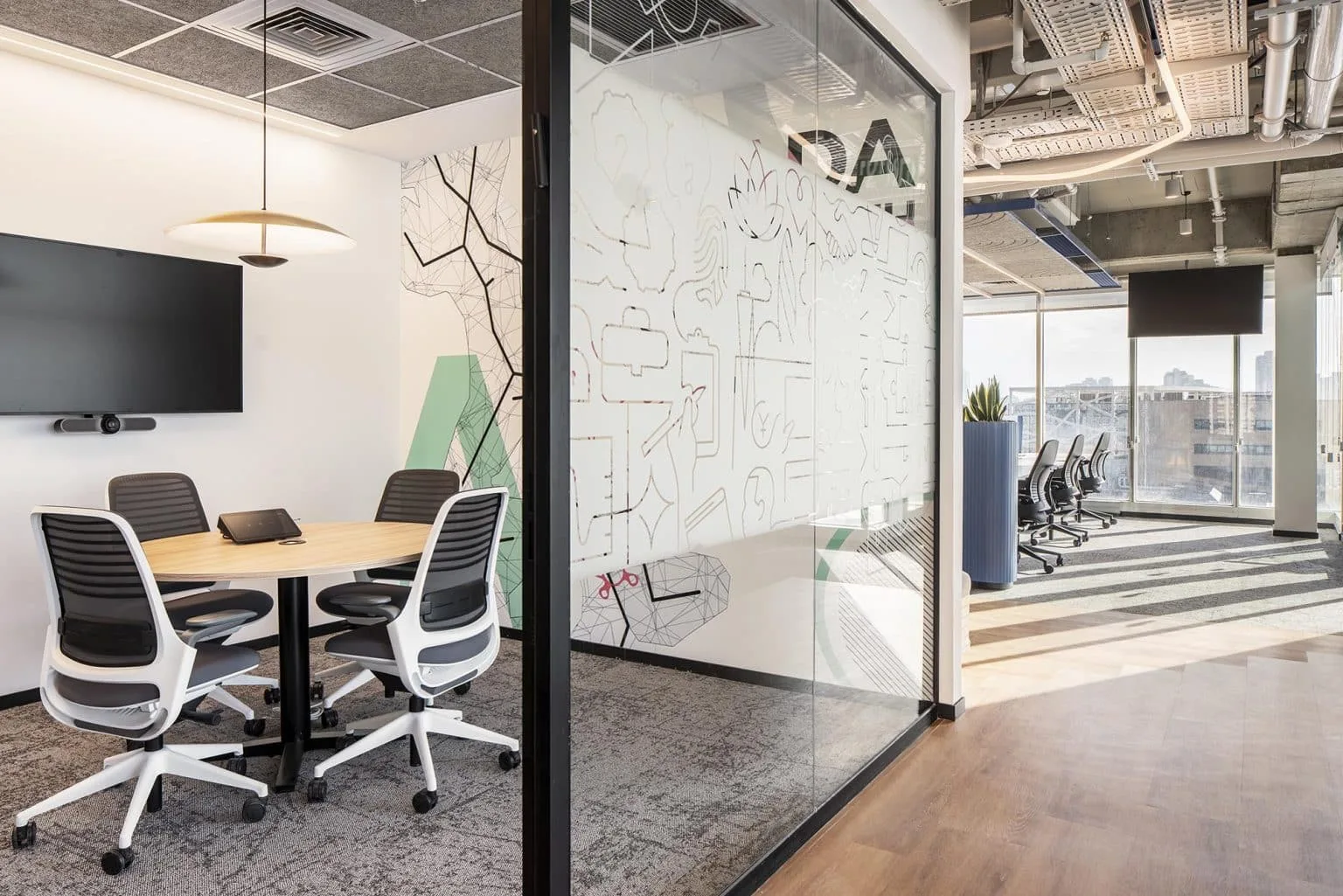 Meeting room at PayPal offices