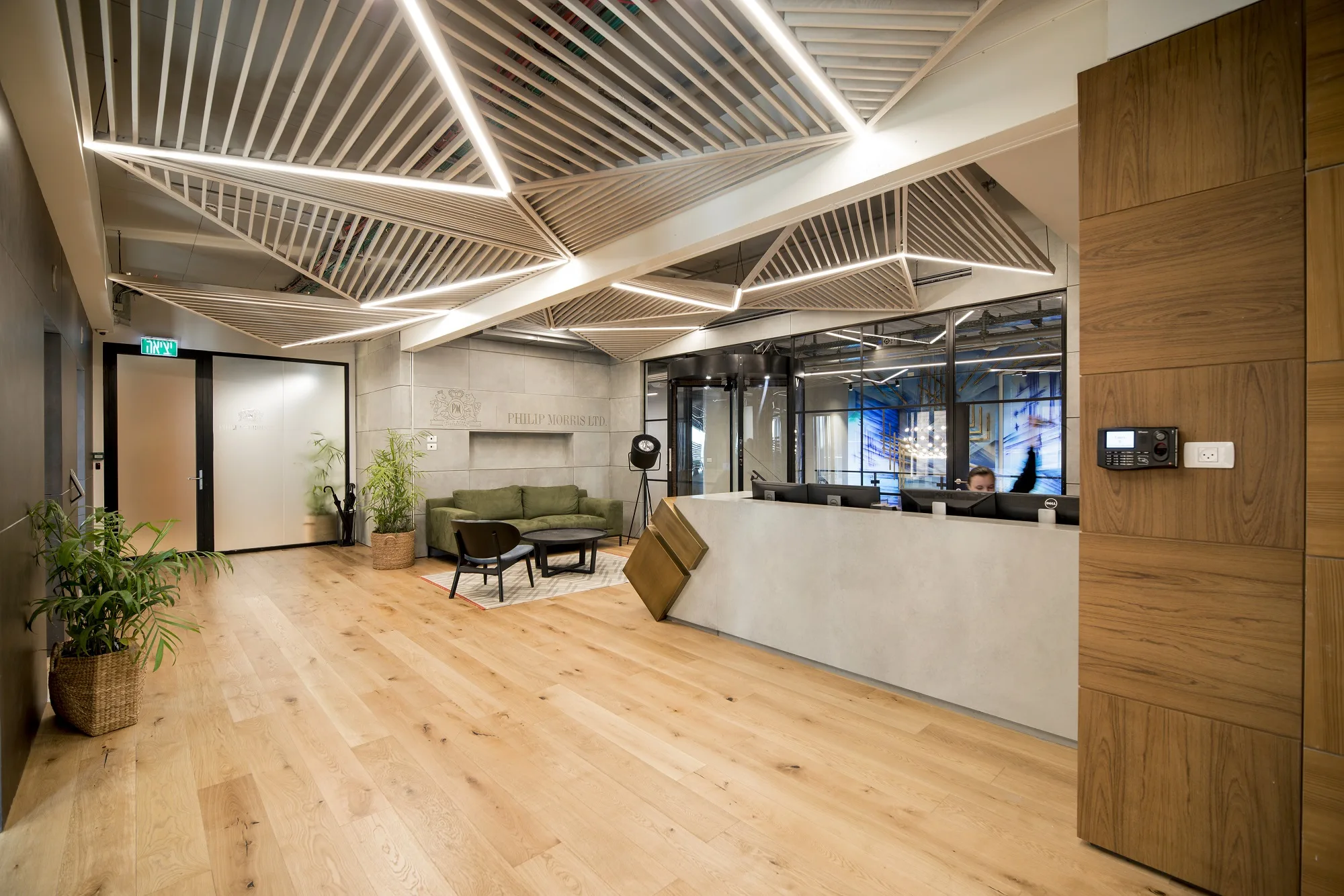 Office interior lighting