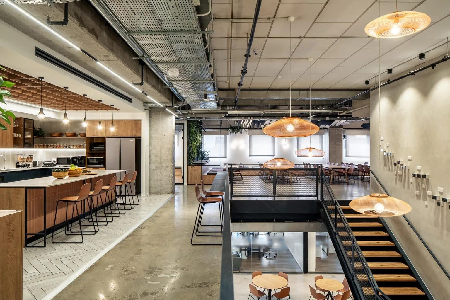 Kitchen and gathering area at StarkWare offices