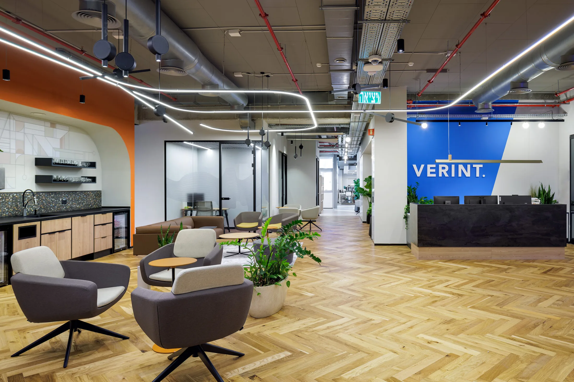 Reception area at Verint offices