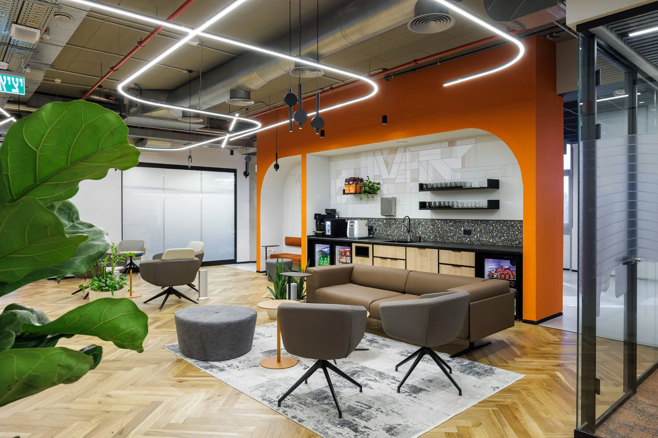 Informal gathering area at Verint offices