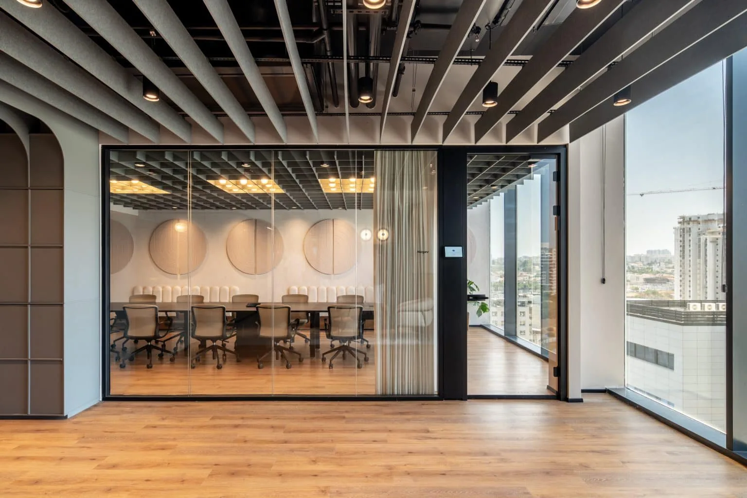 Glass meeting room at We Ankor offices