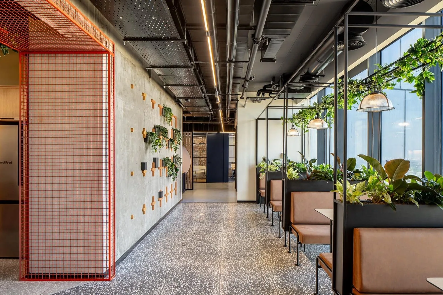 Corridor and seating area at ZoomInfo offices
